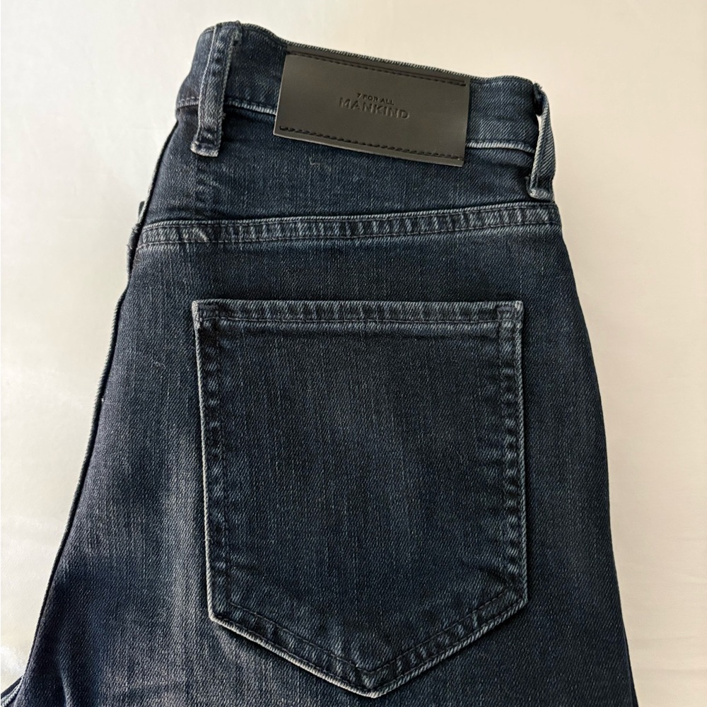 7 For All Mankind Dark Blue Straight Leg Jeans
